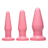 Pink Anal Plug 3 Piece Kit